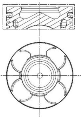 MAHLE 011PI00100011 Motor Piston Segman (0.400mm -0.20mm 69.6mm 90bg) Fiat Punto-Linea-Doblo-Opel Astra H-Corsa D 1.3jtd